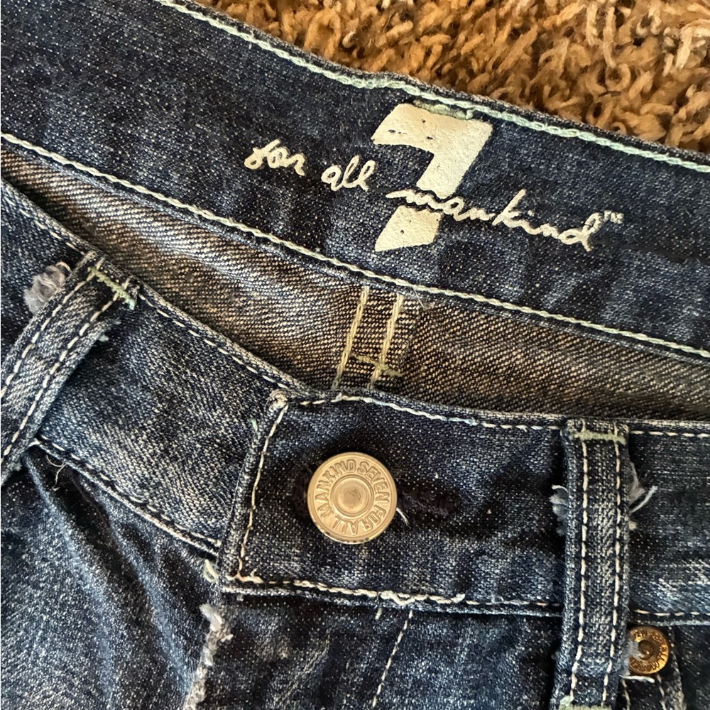 7 For All Mankind Dark Blue Denim Jeans
